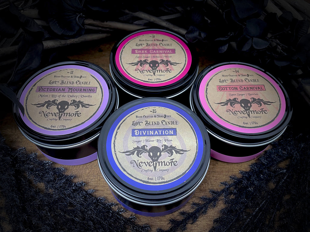 Nevermore 6oz Candle in Tin w/ Lid