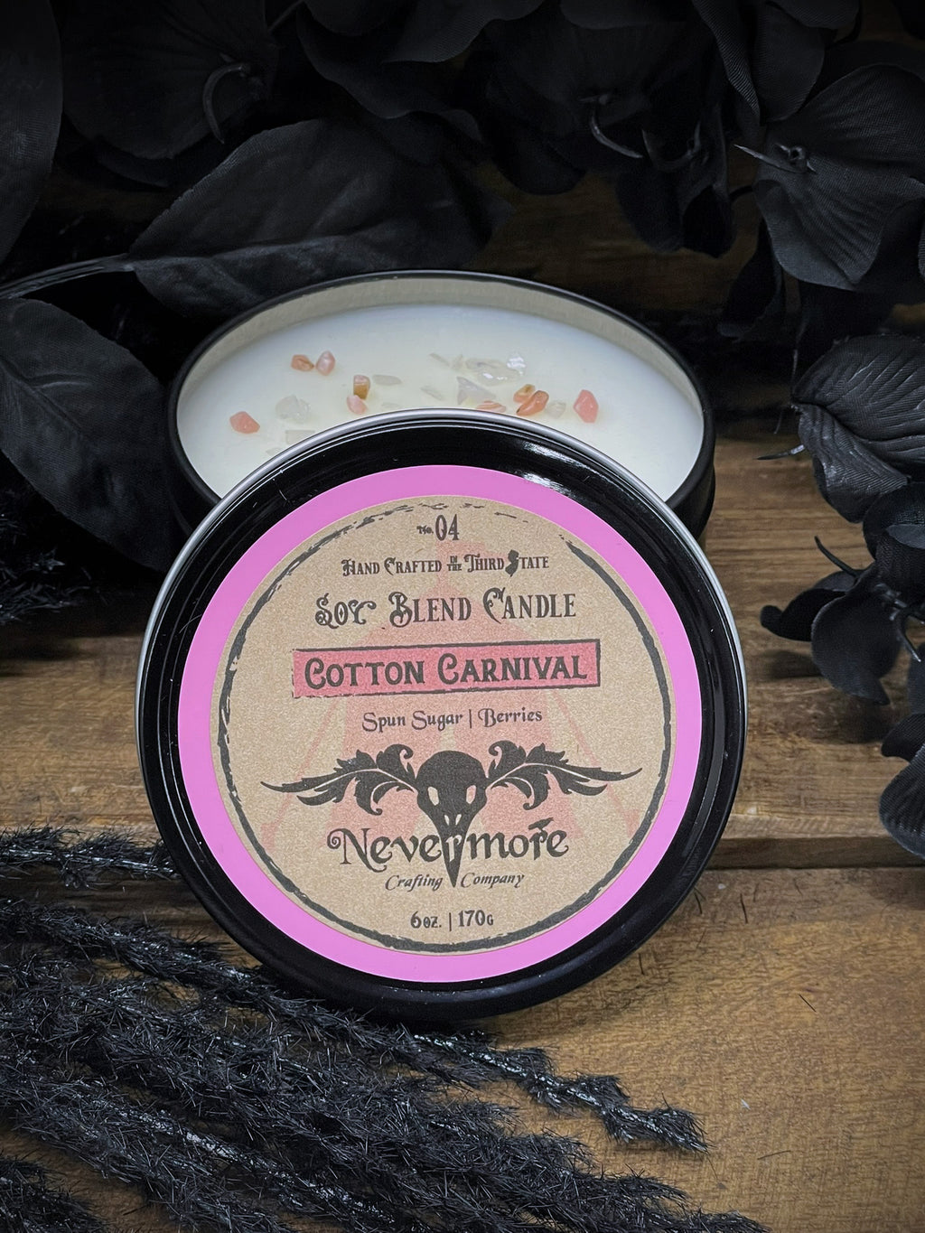 Nevermore 6oz Candle in Tin w/ Lid