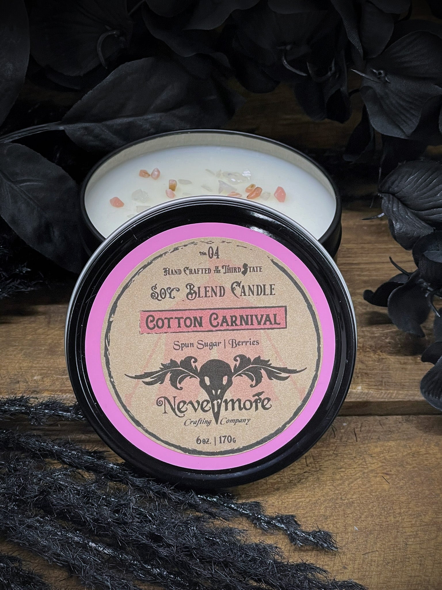 Nevermore 6oz Candle in Tin w/ Lid