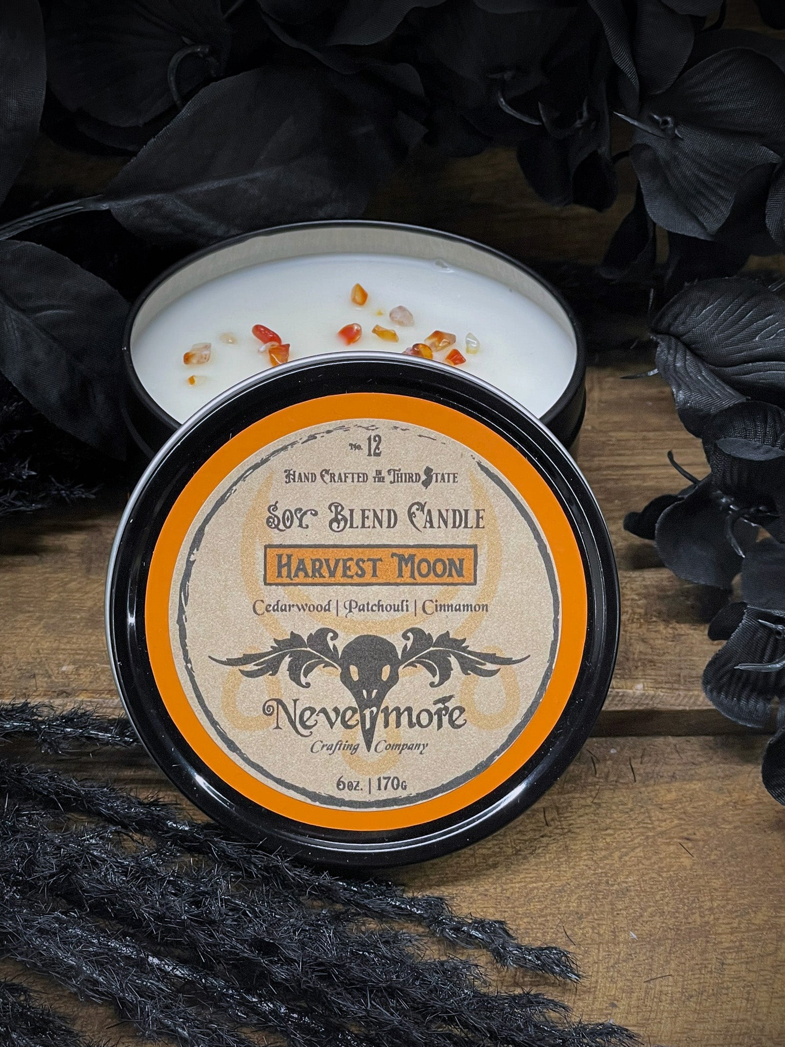 Nevermore 6oz Candle in Tin w/ Lid