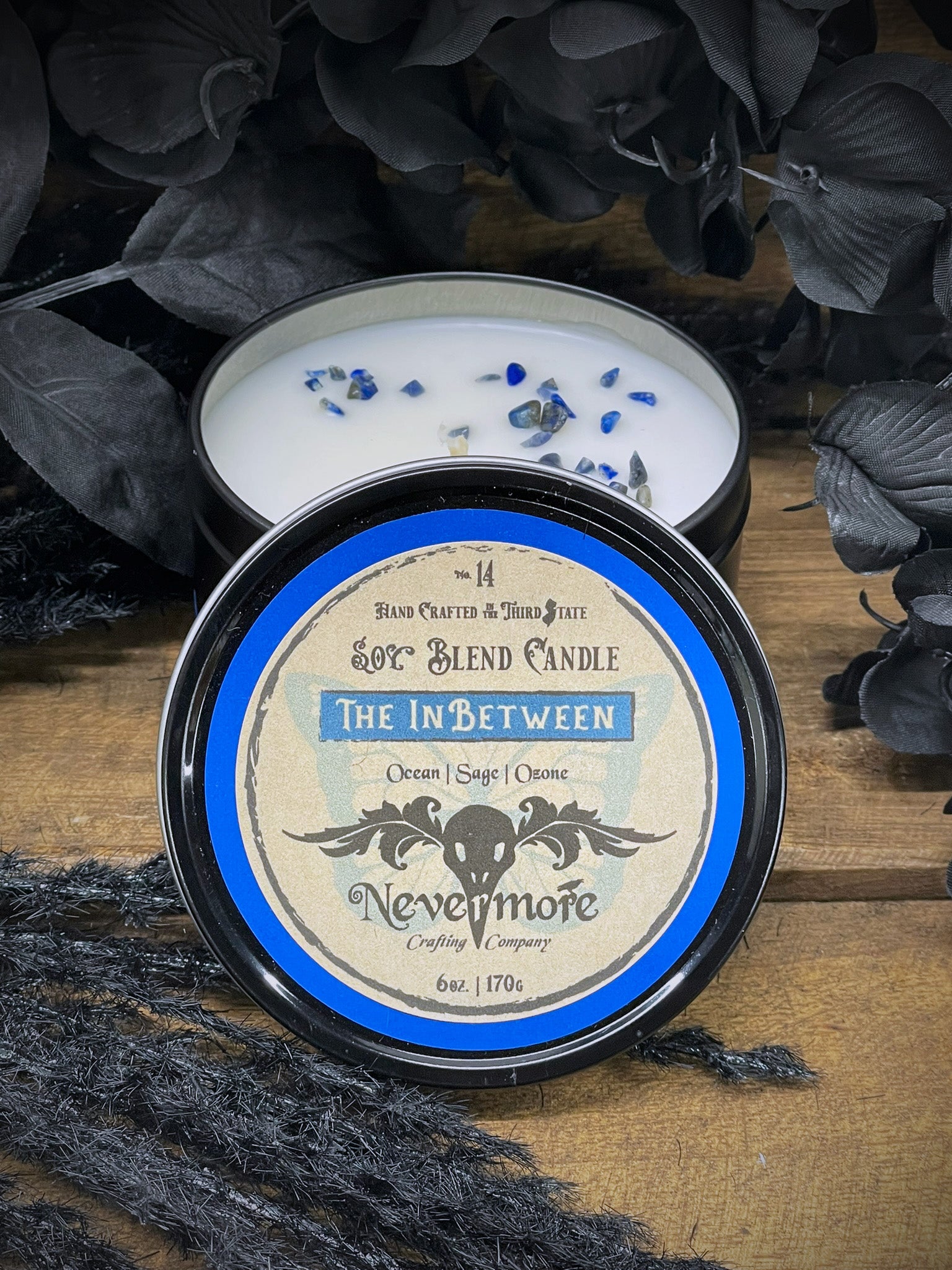 Nevermore 6oz Candle in Tin w/ Lid
