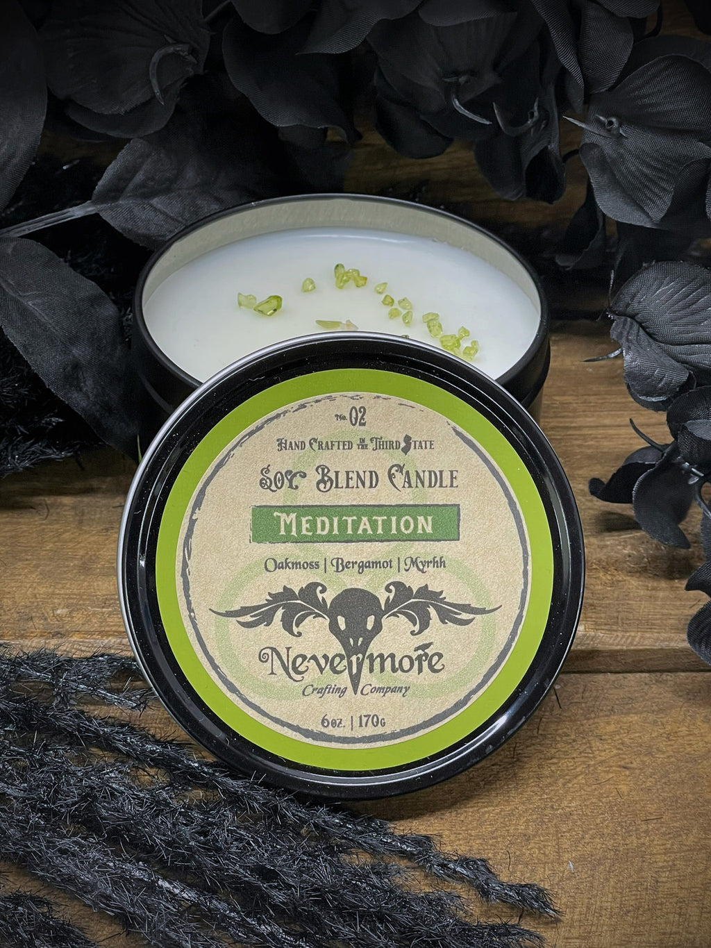 Nevermore 6oz Candle in Tin w/ Lid