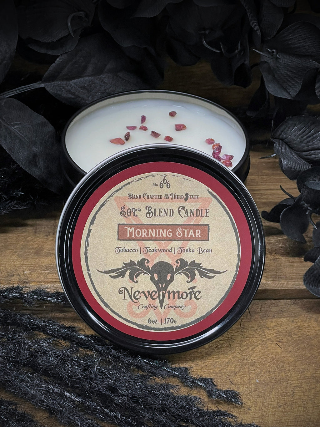 Nevermore 6oz Candle in Tin w/ Lid