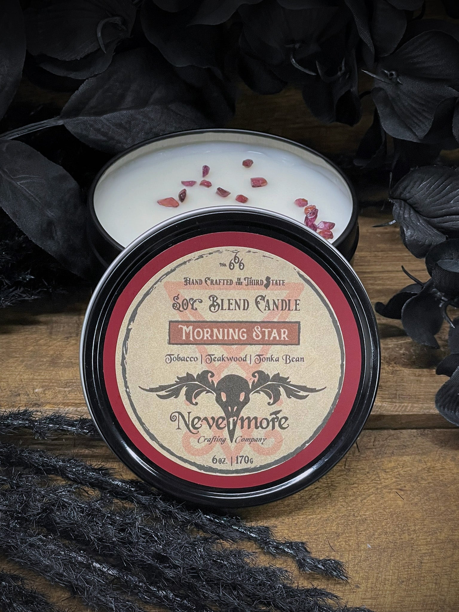 Nevermore 6oz Candle in Tin w/ Lid
